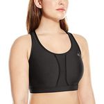 Champion Women's Plus-Size Vented Compression Sports Bra, Black, 3X Large