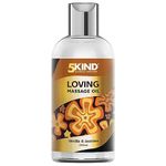 5Kind Loving Massage Oil 250ml - Massage Oils for Date Night - Passionate Vanilla & Jasmine Body Oil - Relaxing Massage Oils for Massage Therapy