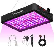 2024 Upgraded BW1000 LED Grow Lights Double Chips Full Spectrum with 3-Metre Cable for Greenhouse and Indoor Plant Veg and Flower Growing[Black]