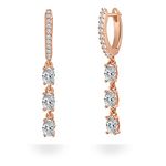 MINUTIAE Earrings With White Solitaire Swarovski Crystal Diamond Stylish Fashion Jewellery For Women's And Girls