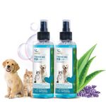 Natural Remedies Fresh Me Up Bloom Mild Waterless Spray Cleanser for Dogs, Cats and Pups of All Breeds, Deep Cleans, Deodorises & Hydrates, Daily Use, Lick Safe, Natural and Safe, 160 ml (Pack of 2)