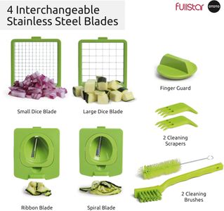 Fullstar 4-in-1 Vegetable Chopper & Slicer with Container – Spiralizer, Dicer, Kitchen Gadget