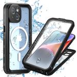 digi marker for iPhone 14 Waterproof Case With MagSafe Magnetic,IP68 Waterproof Snowproof Dustproof Shockproof Built-in Screen Protector Camera Lens Protector Clear Cover For iPhone 14-6.1inch