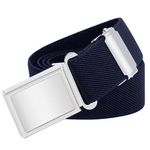 Kids Adjustable Magnetic Belt for Boys - Girls Elastic Stretch Buckle Belts Toddler by WELROG (Navy blue)