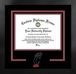 Campus Images NCAA Cincinnati Bearcats Unisex Spirit Diploma Manhattan Black Frame with Bonus Lithograph, Black, One Size