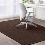 Zcctd Office Chair Mat 130x160cm Chair Mat with Non-Slip TPR Rubber Backing Protector Mat for Hardwood Tile Floor,Cuttable,Brown