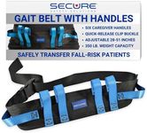 Secure STWB-52 Transfer and Walking Gait Belt with Handles and Quick Release Clip Buckle - Patient Lift Belt Standing Assist Aid for Seniors, Elderly, Caregiver, Nurse, Physical Therapy