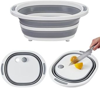 Bramble - 3-in-1 Collapsible Multi-Functional Chopping Board, Basin Drainer & Washing Bowl 7.6L - Space Saver