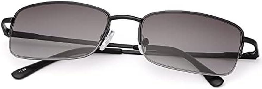 YIMI Gafas de sol de lectura con protección UV400 para lectores de sol al aire libre, bisagras resorte lentes de sol de estilo clásico negro no ploarizadas para mujeres y hombres gafas presbicia