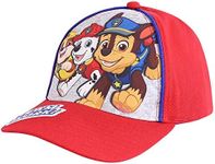 Nickelodeon Baseball Cap, Paw Patrol Marshall Adjustable Toddler 2-4 Or Boy Hats for Kids Ages 4-7, Red, 2-4 Years