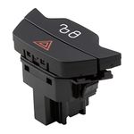 KASturbo Hazard Warning Light Switch Lock&Unlock Emergency Light Button for B-MAX C-MAX Ecosport Fiesta Focus Kuga Transit 1767567 1519127