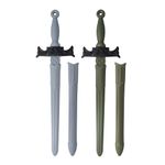 Lizzy 2 x Children's Reusable Plastic Broad Toy Sword/Knight Warrior Toy Sword (62cm) 2 Assorted Colours Fancy dress Costume accessory Kids party Bookweek