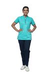 Uniform Craft Polyester and Cotton Twill Light Teal Nurse Uniform, NT07 Light Teal, XX-Large, NT07 Light Teal_XXL