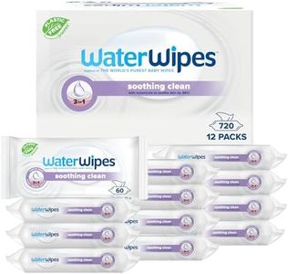 WaterWipes Limpieza Calmante Toallitas para Bebé, 720 Toallitas (12 Pack), con 99% de Agua y Extractos botánicos, Toallitas húmedas para Rostro y Cuerpo