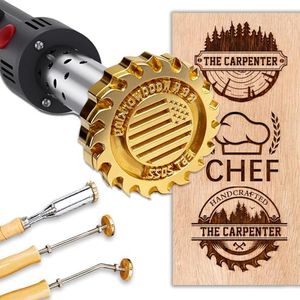 Bliver Custom Branding Iron for Wood Personalized Electric Logo Metal Branding Iron Durable Leather Iron Stamp Wedding Gift Handcrafted by Design for Meat Wood Paper Plastic-4"