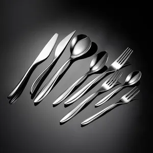 RIS LAN 80-Piece Exquisite Silverware Set, Stainless Steel Flatware Set, Cutlery Set for 8, Fork Spoon Knife Set Eating Utensils Tableware Set for Kitchens, Dishwasher Safe (80pcs, Set 2)