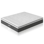 OTTY Pure UK Double Luxury Hybrid Bamboo & Charcoal Mattress - Up to 2000 Pocket Springs, Heat Regulating Air Flow System - 25 cm Thickness With Medium-Firm Support - Bed In A Box - 100 Night Trial