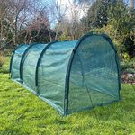 Chicken Run & Hen House Tunnel | Bird Flu Protection Coop & Pet Cage for Poultry Rabbits Tortoises Guinea-Pigs - 3 x 1.5 x 1.5m H