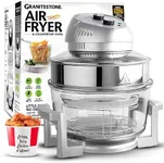 Big Boss 16Qt Large Air Fryer – Large Capacity Non Toxic Glass Air Fryer Oven with 50+ Air Fryers Recipe Book for Quick+Easy Meals for Entire Family, AirFryer Oven Makes Healthier Crispy Foods –Silver
