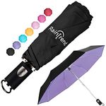 Purple Umbrella Portable uv Blocker Umbrella for Women Auto Umbrella Wind Proof Umbrella Compact Umbrella for Purse Small Umbrella Windproof Umbrella for Backpack Small Travel Umbrella Compact Mini Windproof Umbrella