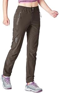 Gopune Women's Outdoor Hiking Pants Lightweight Quick Dry Water Resistant Mountain Trouser, Deep Coffee, Medium