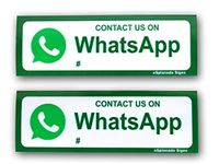 eSplanade Contact US ON Whatsapp Sign Sticker Decal - Easy to Mount Weather Resistant Long Lasting Ink Size (9" x 3")