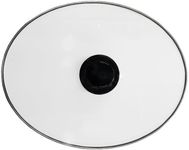 Oval Glass crock pot lid 990077900 Compatible with Hamilton Beach 6 Quart Slow Cookers Model 33463. Size 12-1/4" x 9-3/4"