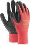 24 PAIRS NEW LATEX COATED WORK GLOVES SAFETY DURABLE GARDEN GRIP BUILDERS (L - 9)