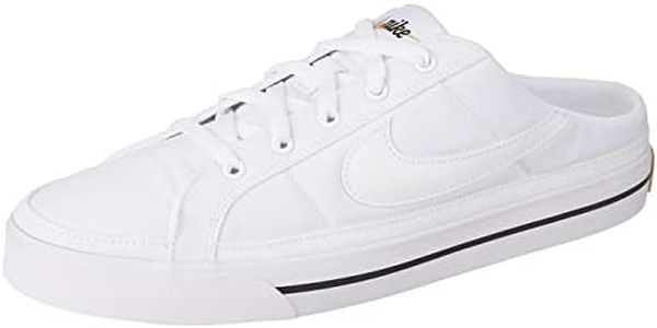 Nike Womens Court Legacy Tennis Shoes 5 US, White/White-Black-Gum Light Brown
