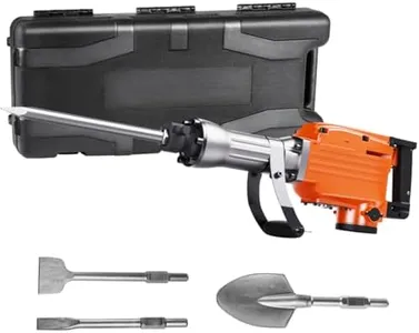 Demolition Jack Hammer, 2200W 1400 BPM Jack Hammer Concrete Breaker, Heavy Duty Electric Jack Hammer 6pcs Chisels Bit with Gloves, 360°C Swiveling Front Handle for Trenching and Breaking Holes
