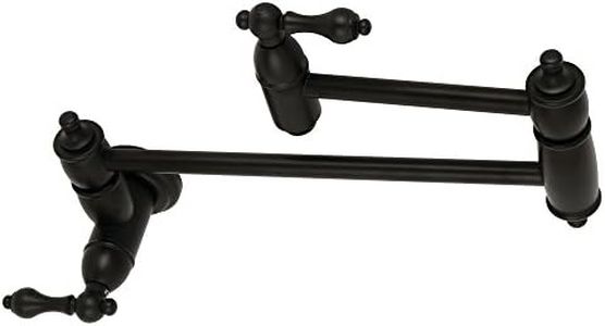 Kingston Brass KS3100AL Restoration Wall Mount Pot Filler Kitchen Faucet, 13" Length, Matte Black