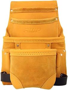 AWP Classic Leather Tool Pouch, Crafted from Premium Top-grain Leather, Compatible with Work Belts Up to 3 Inches Wide, Tool Belt Accessory, Tan