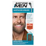 Just for men Moustache & Beard Medium Brown Dye, Eliminates Grey for a Thicker & Fuller Look M35