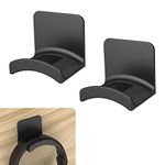 Cozycase Headphone Mount Hanger Holder - 2 Packs Strong Adhesive Headset Hook Stand for Gaming Headphone & Controller up to 2.2lb,Headset Mount for Home/Office/Game Room, Black