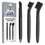 MR.SIGA Grout Cleaner Brush Set, Detail Cleaning Brush Set for Tiles, Sinks, Drains, Grout Brush for Edge, Crevice Cleaning