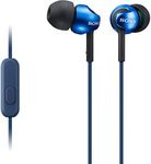 Sony MDREX110AP/L In-Ear Headphones With Microphone (Blue)