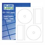 20 CD DVD Labels Blank Labels Brand fits Memorex Full Face Software. Small Center Style. 20 Total Labels with Spine and Case Labels. Compare to Matte Finish Memorex Labels. Laser and Ink Jet Printers