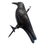 skycabin Nature Scarecrow Plastic Black Raven,Realistic Hanging Crow Decoy for Bird Decoy to Scare Bird,Woodpecker, Crows, Pigeon, Geese Away and Home Garden Decoration