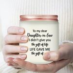 Risnoae Daughter in Law Gifts - to My Dear Daughter in Law Candle - Daughter in Law Gifts for Christmas - Daughter in Law Mothers Day Gift