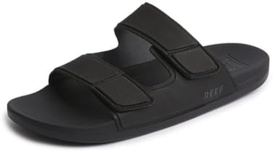 Reef Mens Cushion Tradewind Slides Sandals Black 10 UK