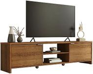 Madesa TV Stand Large Media Console with Cable Management for 65, 75 Inch Media Storage Gaming Living Room Entertainment Center Wooden Television Cabinet - Rustic