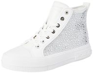 Michael Kors Women's EVY HIGH TOP Sneaker, OPTIC WHITE, 5.5 UK