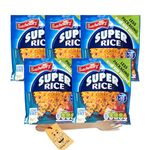 Easy to Cook Meal Which Includes: 5x Batchelors Savoury Instant Rice Curry Flavour (90g each) Bundled With 1 x Wooden Fork (Disposable) by Donny & Dev
