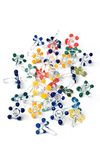 Daisy Decorative Gems, Flower Glass Beads - Thicker and Consistently Sized (1/4" to 3/8" inches) Assorted Colors (120 Pack)