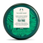 The Body Shop Tea Tree Hair & Scalp Scrub | Purifying & Balancing Scrub for Oily Hair & Scalp | with Vegan Silk Protein, 240 ml / 12.4 oz