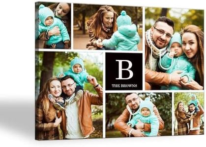 YASOJUN Customized Multi Photo Collage Upload Your Photos Custom Canvas Wall Art Multi Pictures Prints to Canvas for Living Room Bedroom Study room Home Decor (CC-19, 12.00''X16.00)