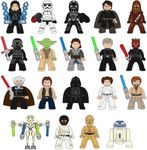 "MINIFIGS" S Wars Classic 19 pc set Star War Series- 19 Pcs Mini Figures Building Blocks Kit - Small Toy Custom Figurines Set, intended for ages greater than 14 years