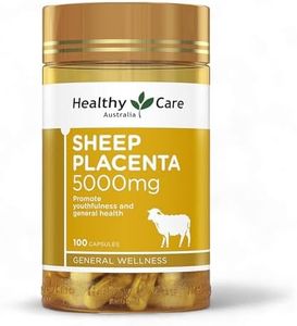 Healthy Care Sheep Placenta Capsules - Premium Dietary Supplement for Vitality & Overall Health - Sugar-Free - 100 Capsules