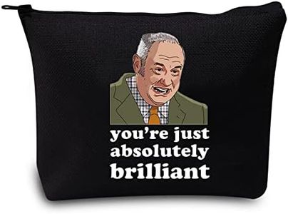 LEVLO Keith Brymer Jones Cosmetic Make Up Bag TV Show Fans Gift You're Just Absolutely Brilliant Makeup Zipper Pouch Bag For Friend Family, You're Just Absolutely Black, Make Up Bag