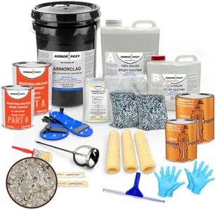 ArmorPoxy Luxury Design Epoxy Floor Kit – 100% Solids - Professional-Grade 4-Layer System w/Color Chips – UV-Resistant, Chemical-Proof Garage & Commercial Flooring – DIY-Friendly (300 Sq Ft) CREEKBED